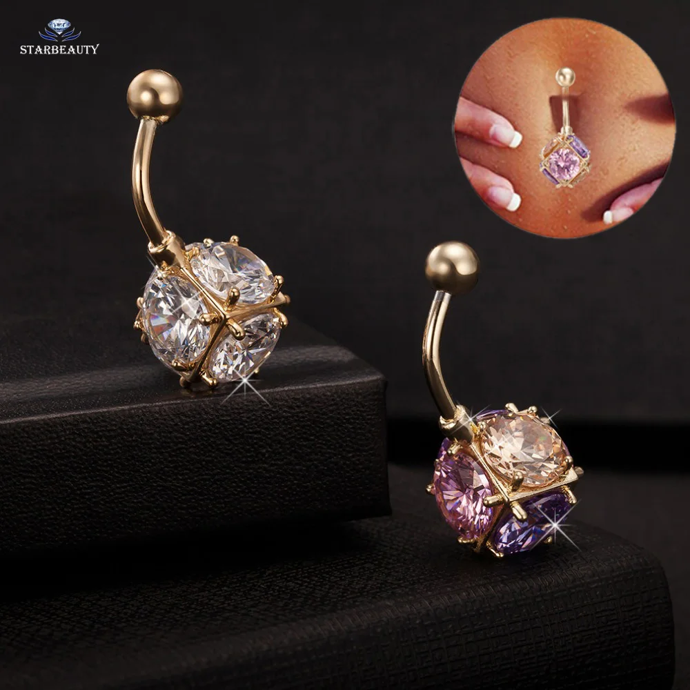 16G Shining Ball CZ Navel Piercing Gold-color Belly Button Rings Retro Style Colorful Clear Cubic Zirconia Piercing Nombril
16G Shining Ball CZ Navel Piercing Gold-color Belly Button Rings Retro Style Colorful Clear Cubic Zirconia Piercing Nombril