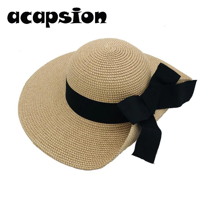 Acapsion Summer Hat Curling Brim Black Lace Bow Knot Straw Panama Cap Beach Sun Hats For Women Chapeau Femme sombreros mujer
Acapsion Summer Hat Curling Brim Black Lace Bow Knot Straw Panama Cap Beach Sun Hats For Women Chapeau Femme sombreros mujer