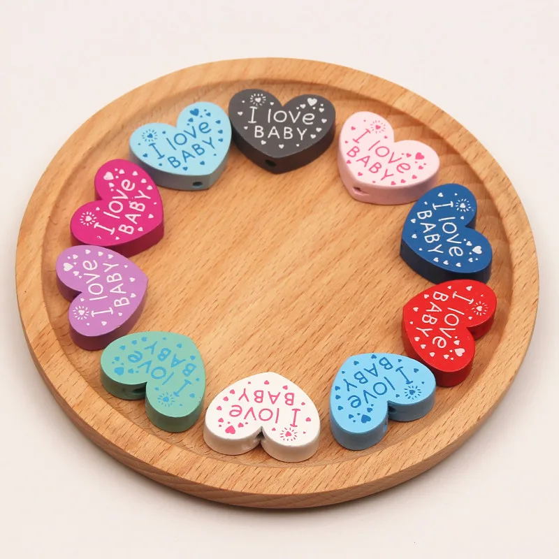 DIY 10pcs (I Love BABY) Heart-Shaped Natural Wooden Beads For Children Jewelry making Pacifier Clip Spacer Accessories 23x29mm
DIY 10pcs (I Love BABY) Heart-Shaped Natural Wooden Beads For Children Jewelry making Pacifier Clip Spacer Accessories 23x29mm