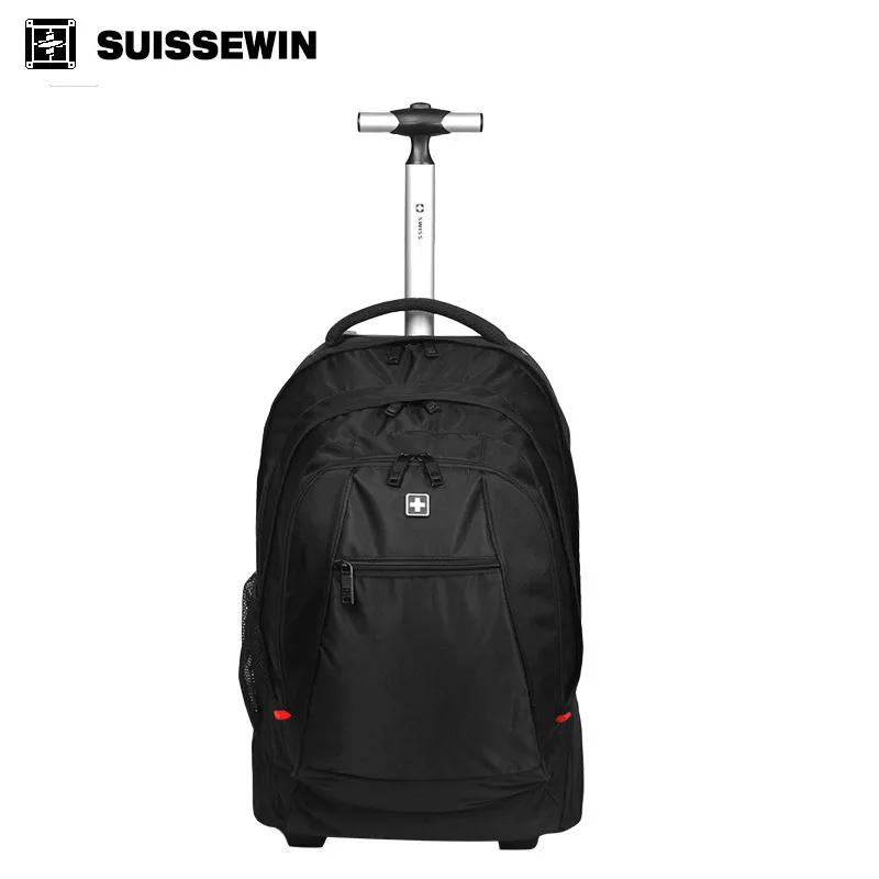 Image Brand Swiss Wheeled Laptop Backpack For Business Travel  Rolling Trolley Backpack for 17.3