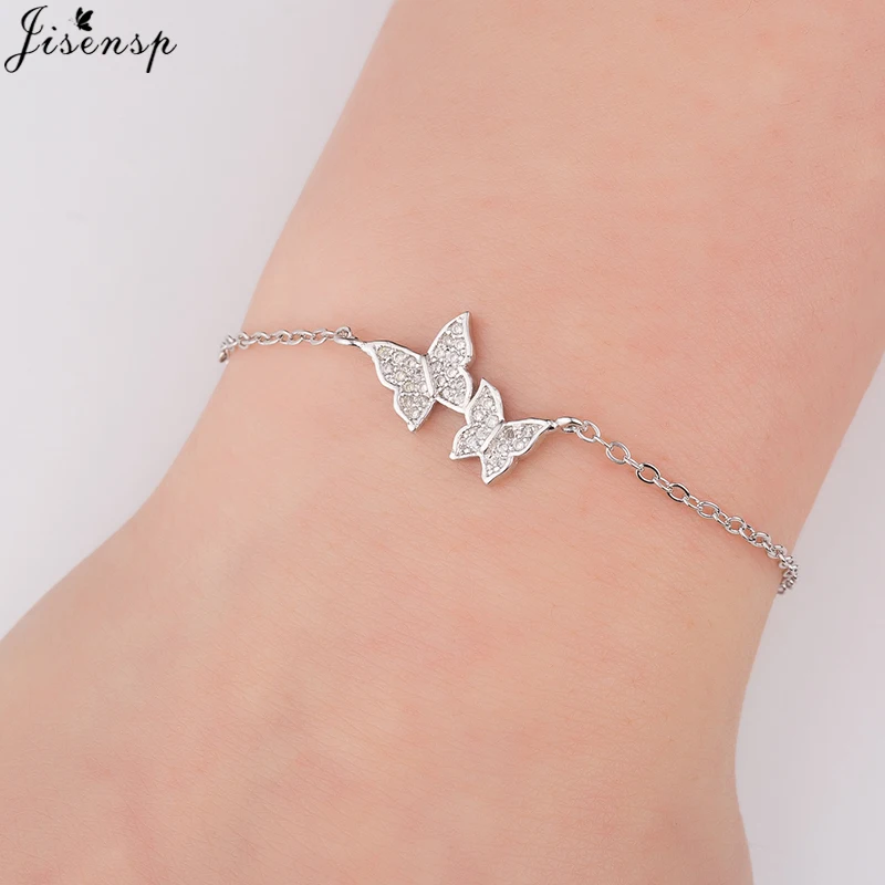 Jisensp Cute Women Beautiful Crystal Butterfly Charm Bracelet for Girls Animal Chain Rose Gold Color Bracelets bijoux femme
Jisensp Cute Women Beautiful Crystal Butterfly Charm Bracelet for Girls Animal Chain Rose Gold Color Bracelets bijoux femme