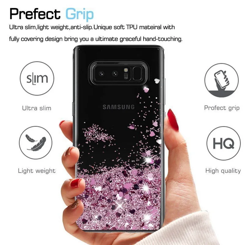 Fashion Glitter Stars Hearts Diamond Liquid Quicksand Clear Phone Cases For Samsung Galaxy S6 S7 Edge S8 S9 Plus Note 8 9 3 4 5
Fashion Glitter Stars Hearts Diamond Liquid Quicksand Clear Phone Cases For Samsung Galaxy S6 S7 Edge S8 S9 Plus Note 8 9 3 4 5