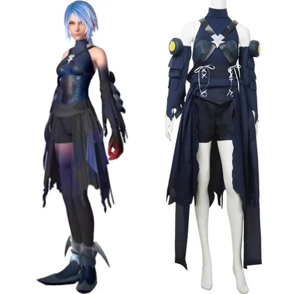 Hot! Kingdom Hearts Birth By Sleep Aqua Cosplay Costume Uniform