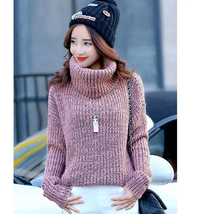 New style Autumn and winter fashion Long sleeve The former is short and the latter is long Set head female thick sweater
New style Autumn and winter fashion Long sleeve The former is short and the latter is long Set head female thick sweater