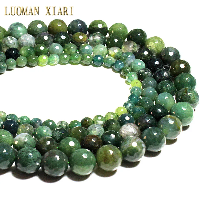 Wholesale AAA+ Faceted Moss Agat Stone Green Beads For Jewelry Making Bracelet DIY Material 4/ 6/8/10/12 mm Strand 15.5''
Wholesale AAA+ Faceted Moss Agat Stone Green Beads For Jewelry Making Bracelet DIY Material 4/ 6/8/10/12 mm Strand 15.5''