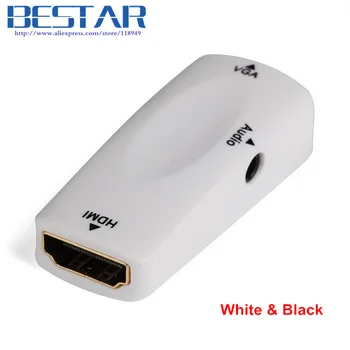 White & Black HDMI Source Female to VGA Female Output Video adapter with Audio For PC Macbook & projector & monitor VGA HDMI
White & Black HDMI Source Female to VGA Female Output Video adapter with Audio For PC Macbook & projector & monitor VGA HDMI