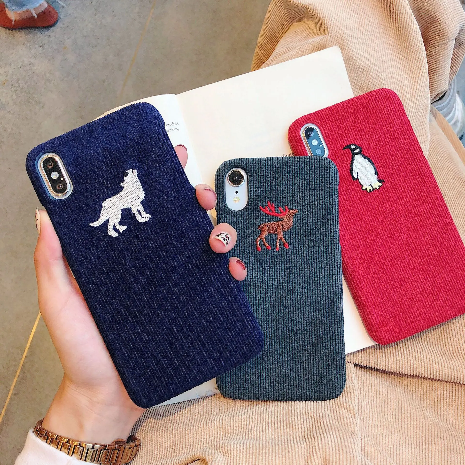 Warm Fabric Corduroy Christmas Deer Penguin Cases For iPhone 6 6S 7 8 Plus Cute Phone Case For Iphone X XR XS MAX Back Cover
Warm Fabric Corduroy Christmas Deer Penguin Cases For iPhone 6 6S 7 8 Plus Cute Phone Case For Iphone X XR XS MAX Back Cover