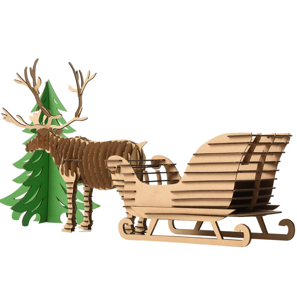 Fun 3D Puzzle DIY Corrugated Paper Model Kits Toy Children Educational Boy Splicing Hobby Building Cool