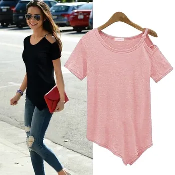 New Solid Camisetas Summer Cotton T-shirts Fashion Tops 2019 Punk Rock Tee Shirt Femme Off The Shoulder Strap T Shirt Women
New Solid Camisetas Summer Cotton T-shirts Fashion Tops 2019 Punk Rock Tee Shirt Femme Off The Shoulder Strap T Shirt Women