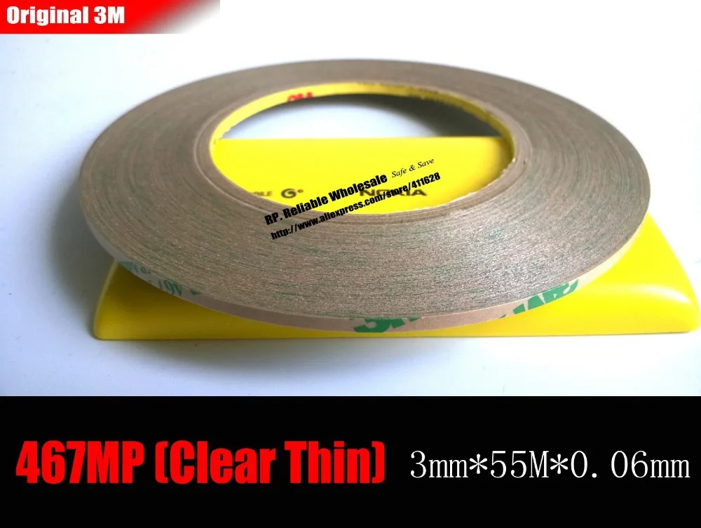 (0.06mm Thick), Super Thin 3mm*55M Clear 3M 467MP High Performance Adhesive Transfer Tapes for Graphic Nameplates LCD Panel
(0.06mm Thick), Super Thin 3mm*55M Clear 3M 467MP High Performance Adhesive Transfer Tapes for Graphic Nameplates LCD Panel