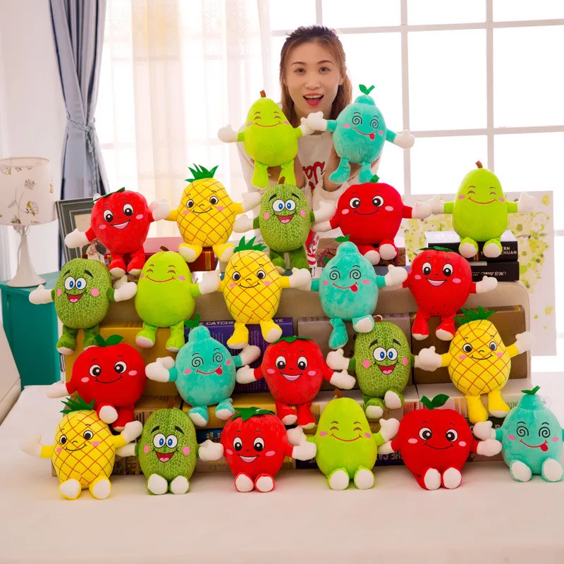 cantaloupe pear pineapple strawberry apple lime lemon plush toy6