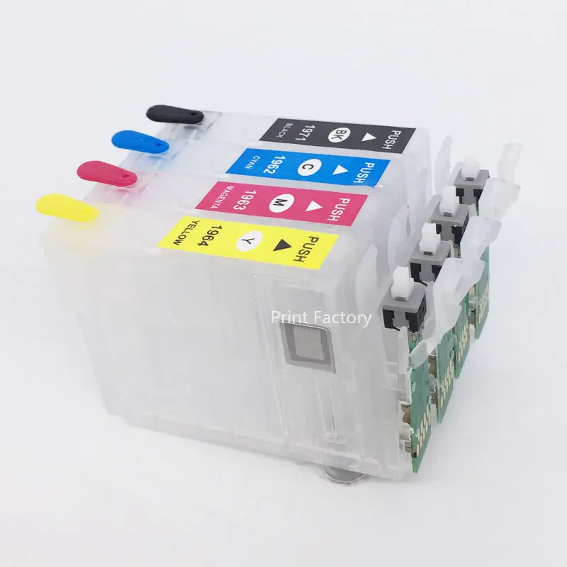T1971 T1962-T1964 Refillable Cartridge With Reset Chip For Epson XP211 XP411 XP201 XP401 XP101 XP204 XP214 WF-2532 Without Ink
T1971 T1962-T1964 Refillable Cartridge With Reset Chip For Epson XP211 XP411 XP201 XP401 XP101 XP204 XP214 WF-2532 Without Ink