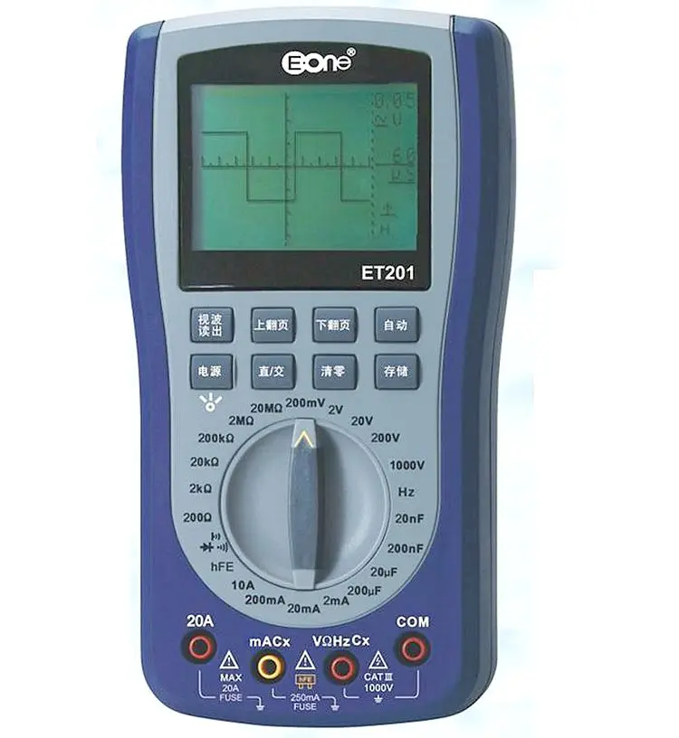 EONE ET201 handheld storage depending on the wave form, the oscilloscope multimeter , most versatile intelligent multimeter.
EONE ET201 handheld storage depending on the wave form, the oscilloscope multimeter , most versatile intelligent multimeter.