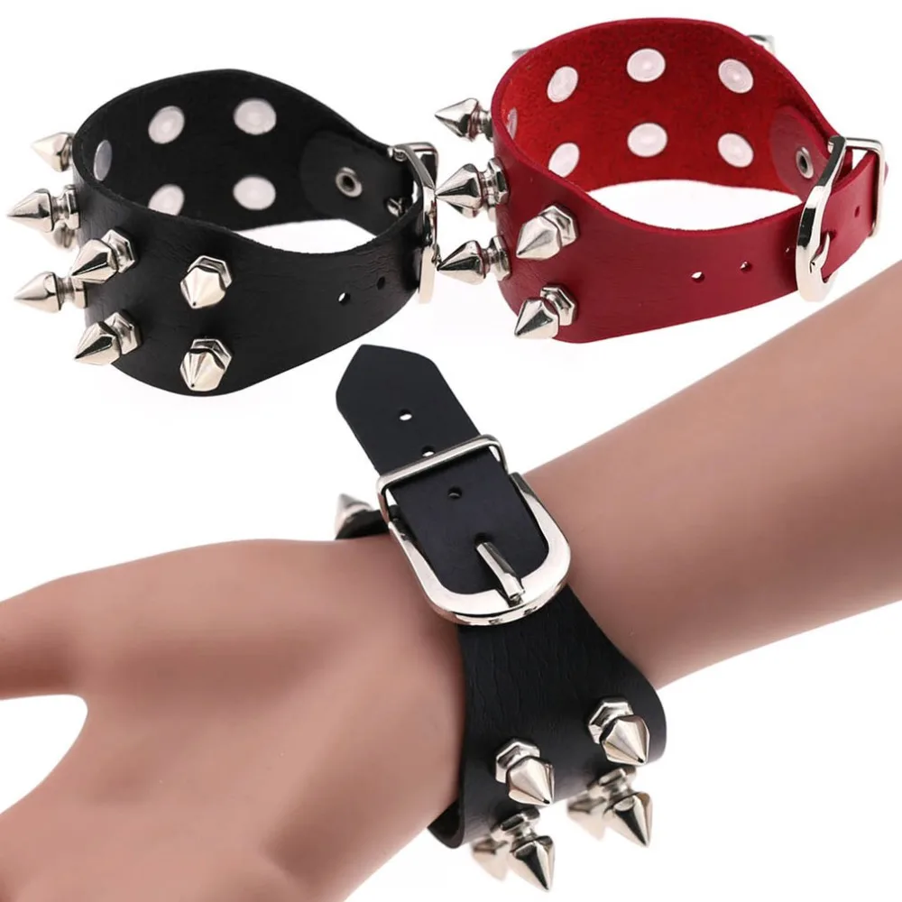 Rock Spikes Rivets Gothic Sexy Cosplay Cage Bandage Bracelets Bangles Punk Biker Wide Cuff Leather Wristband Bracelet Pulseiras
Rock Spikes Rivets Gothic Sexy Cosplay Cage Bandage Bracelets Bangles Punk Biker Wide Cuff Leather Wristband Bracelet Pulseiras