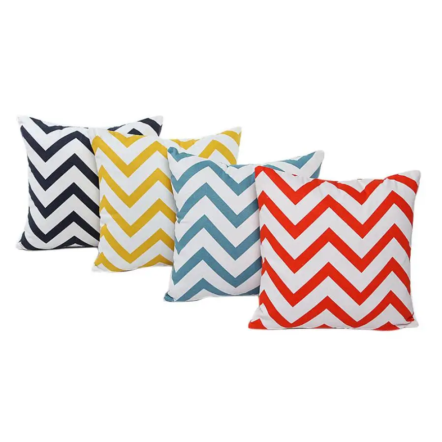 Image Bedding Outlet Sofa Cushion Covers Seat Pillow Cases Geometric Wavy Print Creative Striped Pillow Cover Home Decoration D35M24