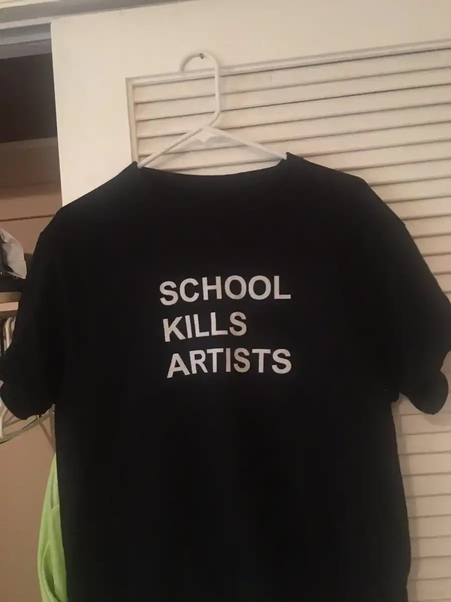 schoolkills,lovekills school kills artists t-shirt double print aesthetics graphic tee