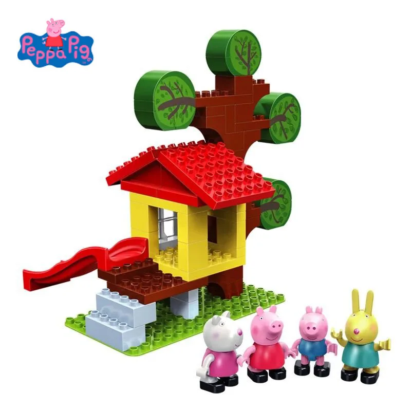 2018 Genuine Peppa Pig tree house buliding blocks with suzy candy george Figure accessories include 4dolls 
2018 Genuine Peppa Pig tree house buliding blocks with suzy candy george Figure accessories include 4dolls