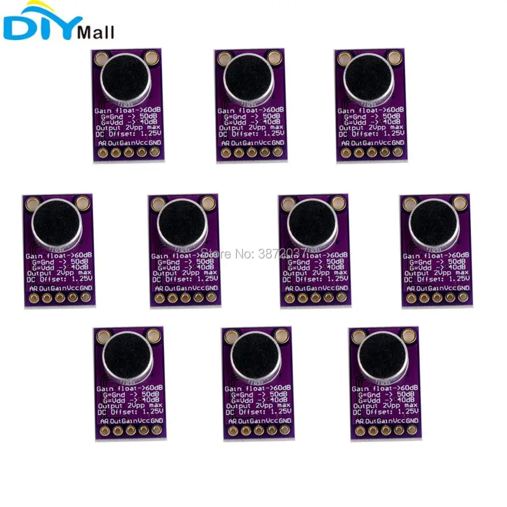 10pcs/lot GY-MAX98 Microphone Amplifier Breakout Board Sound Sensor Module Auto Gain Control for Arduino
10pcs/lot GY-MAX98 Microphone Amplifier Breakout Board Sound Sensor Module Auto Gain Control for Arduino