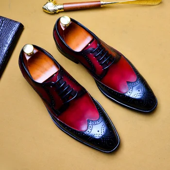 Brogue Carving Men's Genuine Leather Shoes Male Business Dress Shoes Autumn Handmade Square Toe Oxfords Shoes 37 - 46
Brogue Carving Men's Genuine Leather Shoes Male Business Dress Shoes Autumn Handmade Square Toe Oxfords Shoes 37 - 46