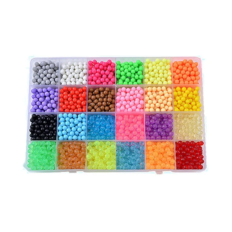 6000pcs 24 colors Refill Aqua Beads Puzzle Crystal Aqua bead DIY Water Spray Set Ball Games 3D Handmade Magic Toys For Children
6000pcs 24 colors Refill Aqua Beads Puzzle Crystal Aqua bead DIY Water Spray Set Ball Games 3D Handmade Magic Toys For Children