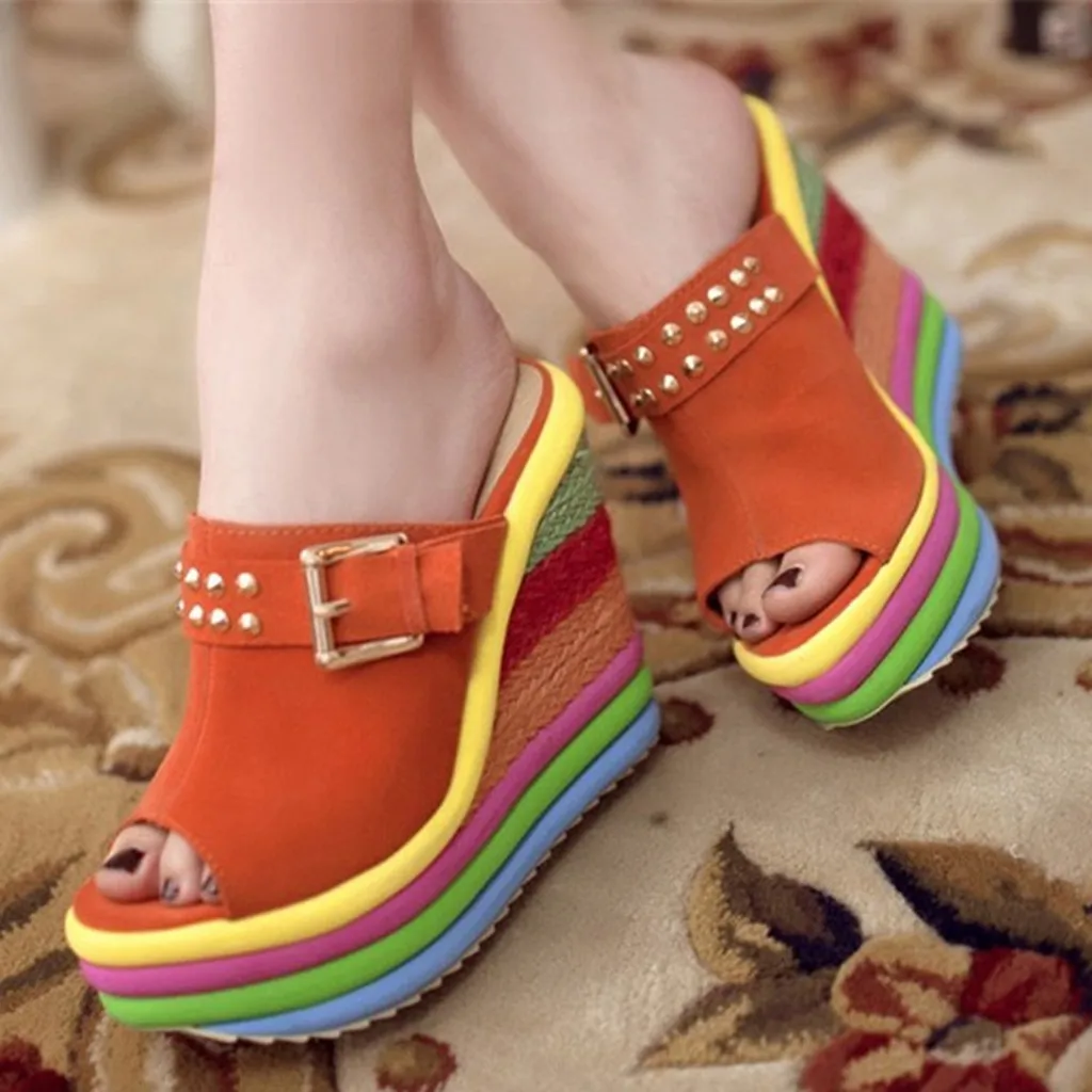 sandals women fish mouth Fluorescent Color Platform Sandals Mixed Colors Zapatos De Mujer Thick Bottom wedges shoes for women
sandals women fish mouth Fluorescent Color Platform Sandals Mixed Colors Zapatos De Mujer Thick Bottom wedges shoes for women