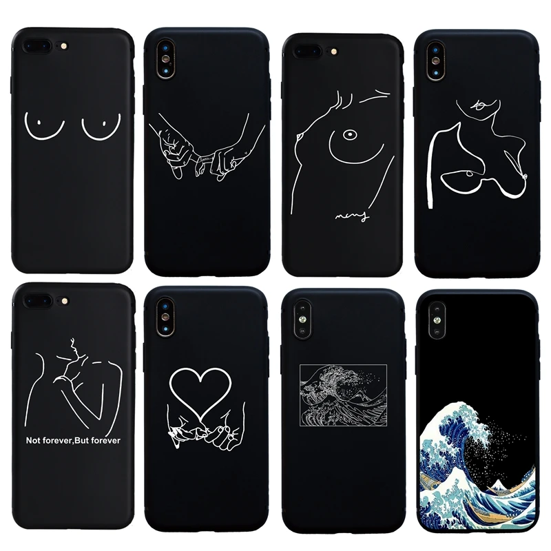 Art Great Wave Chest Girl Line Case For iphone 7 8 Plus X XS Max XR soft Cover for iphone 6 6s Plus 5s SE Case Funda Coque
Art Great Wave Chest Girl Line Case For iphone 7 8 Plus X XS Max XR soft Cover for iphone 6 6s Plus 5s SE Case Funda Coque