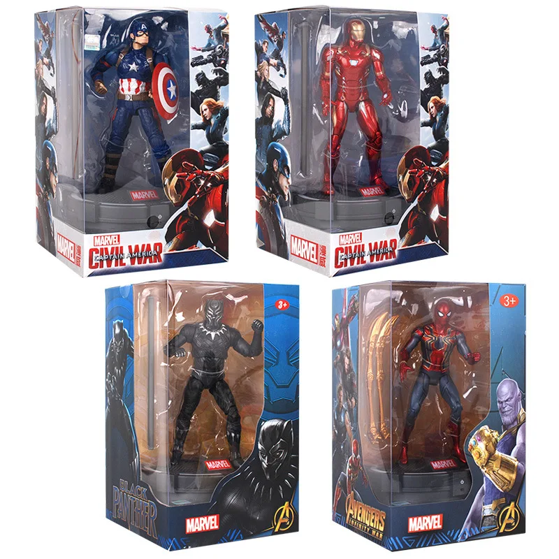 18cm PVC Avengers Infinity War Captain America Iron Man Spider Man Black Panther Action Figure Display Rack with Luminous Base
18cm PVC Avengers Infinity War Captain America Iron Man Spider Man Black Panther Action Figure Display Rack with Luminous Base