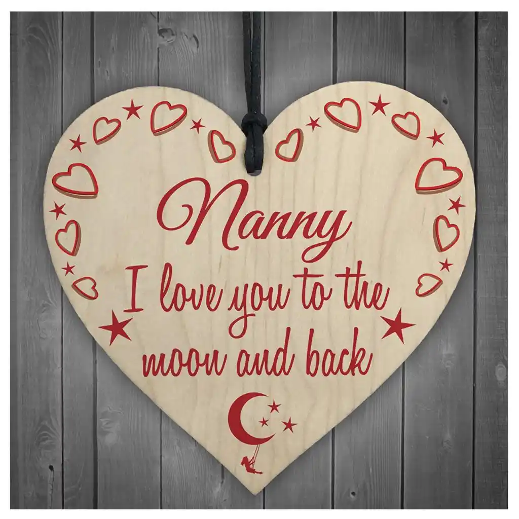 the world wooden hanging heart plaque shabby chic thank you gift