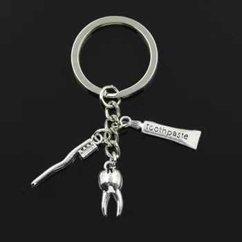 Fashion 30mm Key Chain Keychain Jewelry Silver Color Tooth Toothpaste Toothbrush Pendant
Fashion 30mm Key Chain Keychain Jewelry Silver Color Tooth Toothpaste Toothbrush Pendant