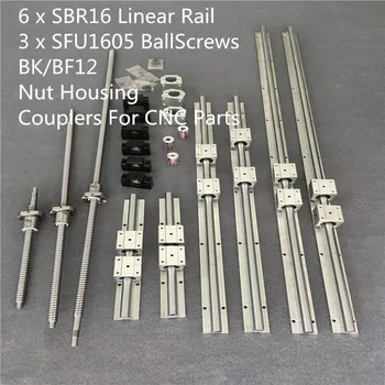 3set linear SBR16 L-350/800/1000mm + 3set Ballscrew SFU RM1605-350/800/1000mm with Nut+ 3set BK/B12 & 3pcs Coupling
3set linear SBR16 L-350/800/1000mm + 3set Ballscrew SFU RM1605-350/800/1000mm with Nut+ 3set BK/B12 & 3pcs Coupling