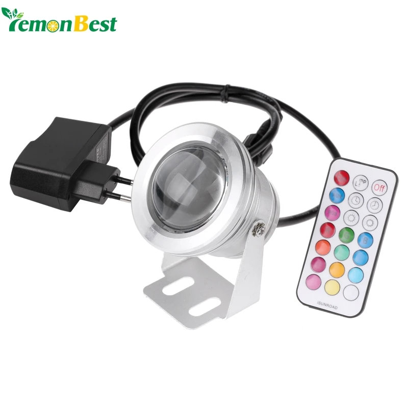LED Underwater Lamp IP67 12 Colors 1000LM 10W RGB Fountain Light Timing Function Pool Pond Fish Tank Aquarium Spotlight EU Plug
LED Underwater Lamp IP67 12 Colors 1000LM 10W RGB Fountain Light Timing Function Pool Pond Fish Tank Aquarium Spotlight EU Plug
