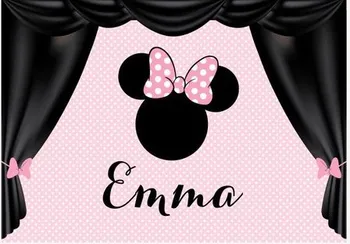 custom Minnie Mouse Bow Black Curtains Clubhouse backdrop High quality Computer print party background
custom Minnie Mouse Bow Black Curtains Clubhouse backdrop High quality Computer print party background