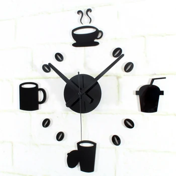 New Arrival Coffee Cup Design sticker EVA 30CM-60CM kitchen wall clock large decorative 3d diy wall clock big clock
New Arrival Coffee Cup Design sticker EVA 30CM-60CM kitchen wall clock large decorative 3d diy wall clock big clock