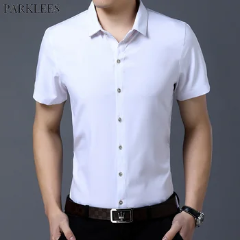 Men's Hipster Solid Color Dress Shirts 2018 Summer New Slim Fit Short Sleeve Shirt Men Casual Button Down Shirt Camisa Masculina
Men's Hipster Solid Color Dress Shirts 2018 Summer New Slim Fit Short Sleeve Shirt Men Casual Button Down Shirt Camisa Masculina