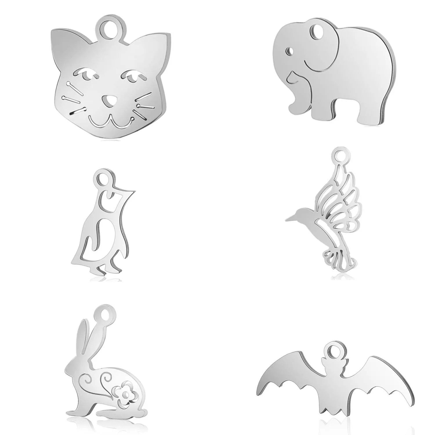 10pcs 316L Stainless Steel High Polished Elephant Dragonfly Butterfly Dog Cat Animal Charm Pendant Fit DIY Dangle Earring Making
10pcs 316L Stainless Steel High Polished Elephant Dragonfly Butterfly Dog Cat Animal Charm Pendant Fit DIY Dangle Earring Making
