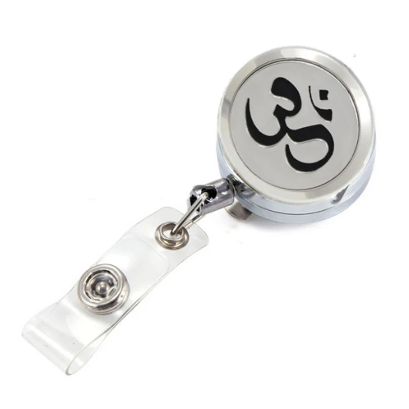 Silver OM Yoga Perfume Locket Metal Retractable Badge Reel Key ID Card Clip Ring Lanyard Name Tag Card Holder With Free Pads
Silver OM Yoga Perfume Locket Metal Retractable Badge Reel Key ID Card Clip Ring Lanyard Name Tag Card Holder With Free Pads