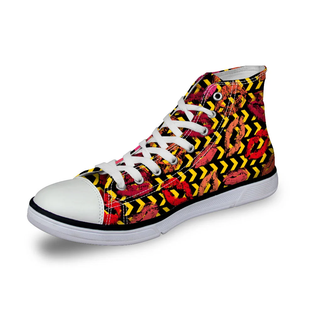 Noisydesigns High top canvas women sneakers vintage vulcanized flat shoes ladies arrow colorful lips 3D print girls footwear
Noisydesigns High top canvas women sneakers vintage vulcanized flat shoes ladies arrow colorful lips 3D print girls footwear