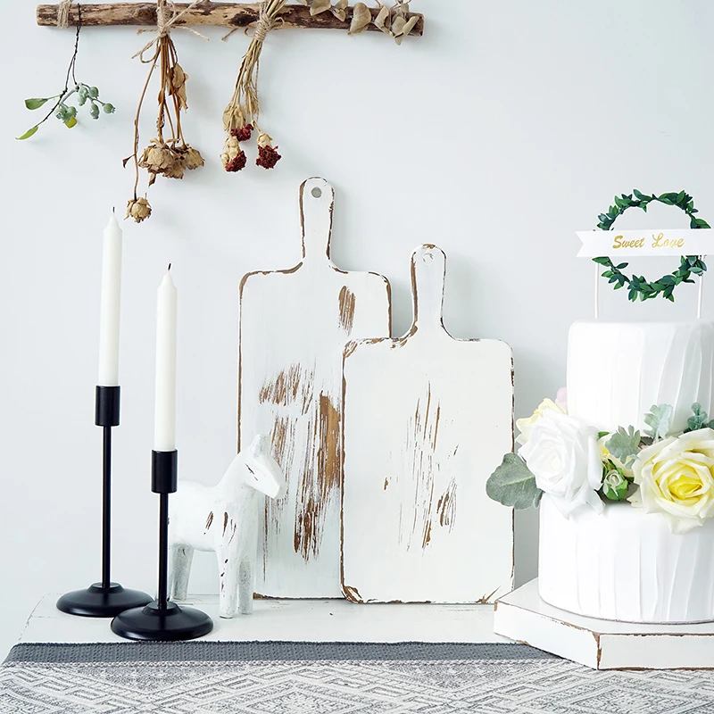 SWEETGO Vintage white wood bread tray return to the ancients style Chopping block Handle pizza board cake food photography props
SWEETGO Vintage white wood bread tray return to the ancients style Chopping block Handle pizza board cake food photography props