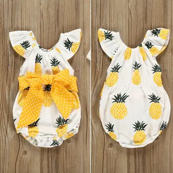 Newborn Infant Baby Girl Romper Pineapple Print Sunsuit Ruffle Fly Sleeve Bows Jumpsuit Outfits Clothes
Newborn Infant Baby Girl Romper Pineapple Print Sunsuit Ruffle Fly Sleeve Bows Jumpsuit Outfits Clothes