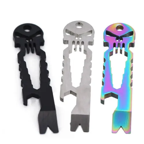 EDC Punisher Skull Multi-functional Survival Pocket Tool Keychain Self Help set | Дом и сад