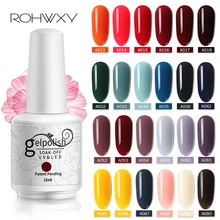 ROHWXY 15ml Uv Gel Nagellak Top Uv Led Gel Nail Art Varnish Hybrid Soak Off Gel Lak Lucky nail Verf Gel Polish Gellak(China)