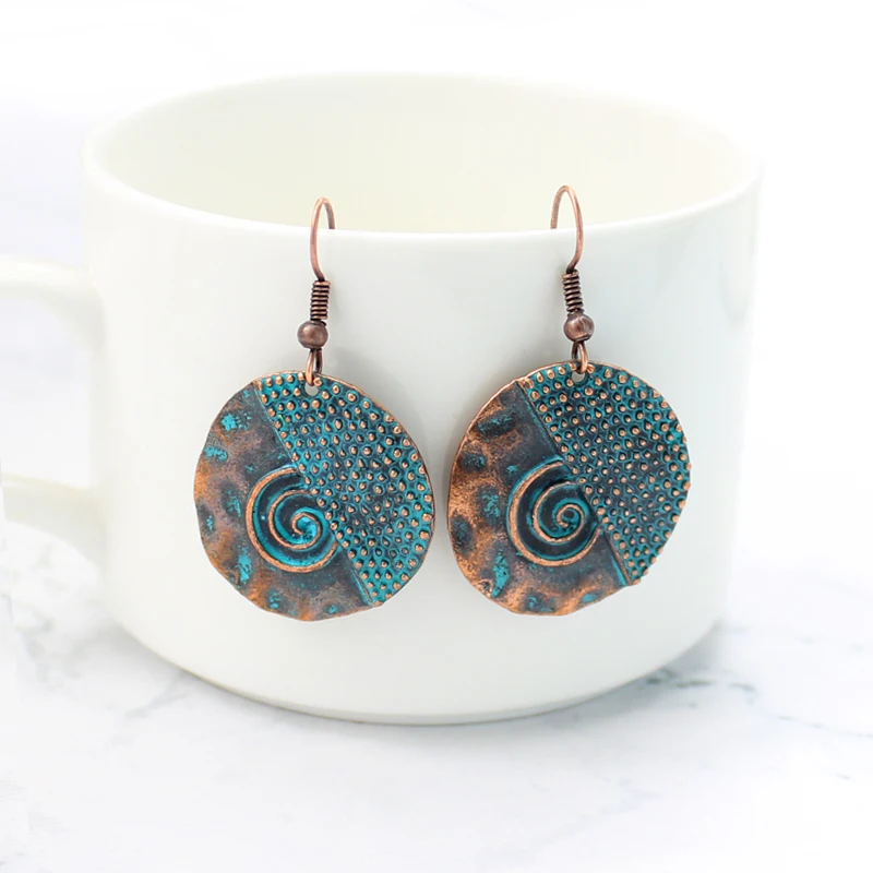 Big disc Spiral Little Star Dot Wave spiral Pendant Earrings Bohemian style Jewelry Retro Glamour Earrings Women Fashion Gift
Big disc Spiral Little Star Dot Wave spiral Pendant Earrings Bohemian style Jewelry Retro Glamour Earrings Women Fashion Gift