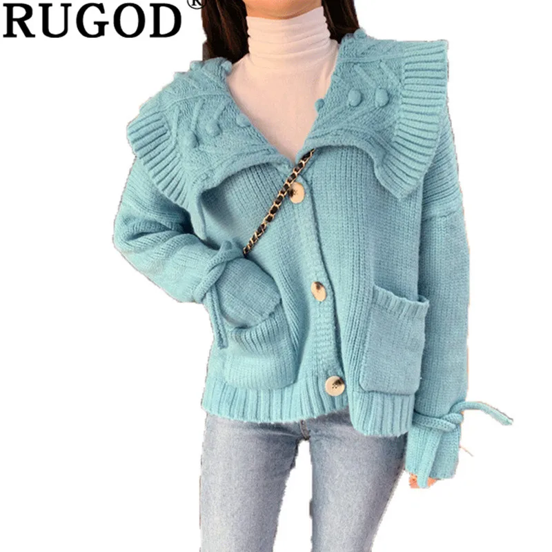 RUGOD Korean sweet winter knitted sweater women Casual solid lace up long sleeve Single-breasted cardigan femme dames wintertrui
RUGOD Korean sweet winter knitted sweater women Casual solid lace up long sleeve Single-breasted cardigan femme dames wintertrui