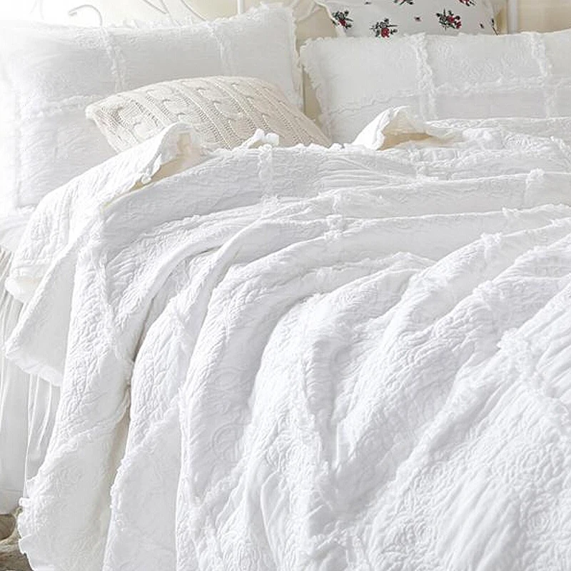Free shipping 3pcs 100%cotton white embroidery plain patchwork quilt&pillow sham air condition cover/bedspread full queen size
Free shipping 3pcs 100%cotton white embroidery plain patchwork quilt&pillow sham air condition cover/bedspread full queen size