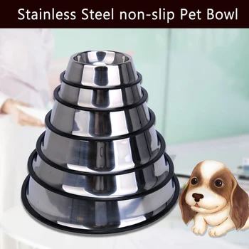 Pet Bowl Feeder for Big Dog Cat Stainless Steel Material Non-slip Big Feed Dish For Dog Cat Water Bowl 6 Sizes Travel Feeding
Pet Bowl Feeder for Big Dog Cat Stainless Steel Material Non-slip Big Feed Dish For Dog Cat Water Bowl 6 Sizes Travel Feeding