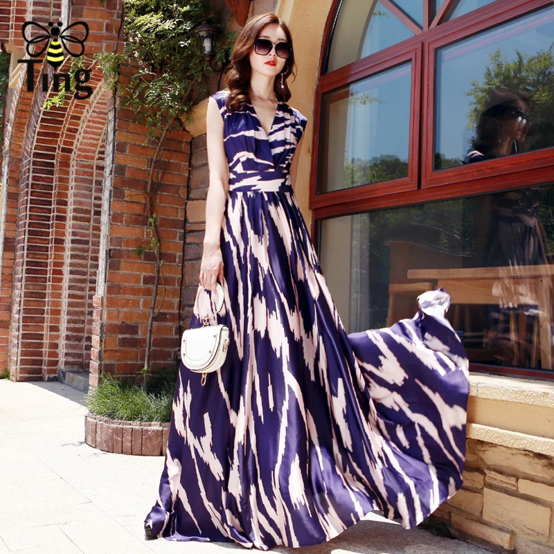 Tingfly Vintage Women Leopard Print Maxi Dress Women Lady Elegant Stripe Long Party Dresses Summer High Waist Casual Beach Dress
Tingfly Vintage Women Leopard Print Maxi Dress Women Lady Elegant Stripe Long Party Dresses Summer High Waist Casual Beach Dress