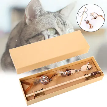 Pet Cats Toy Teaser Stick Feather Bell String Toy with 3 Catnip Replace Head can CSV
Pet Cats Toy Teaser Stick Feather Bell String Toy with 3 Catnip Replace Head can CSV