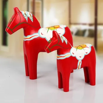 ERMAKOVA 2-Pieces Wooden Dala Horse Figurinel Animal Sculpture Swedish Dalecarlian Horse Statue Gift Souvenir Decoration Gift
ERMAKOVA 2-Pieces Wooden Dala Horse Figurinel Animal Sculpture Swedish Dalecarlian Horse Statue Gift Souvenir Decoration Gift