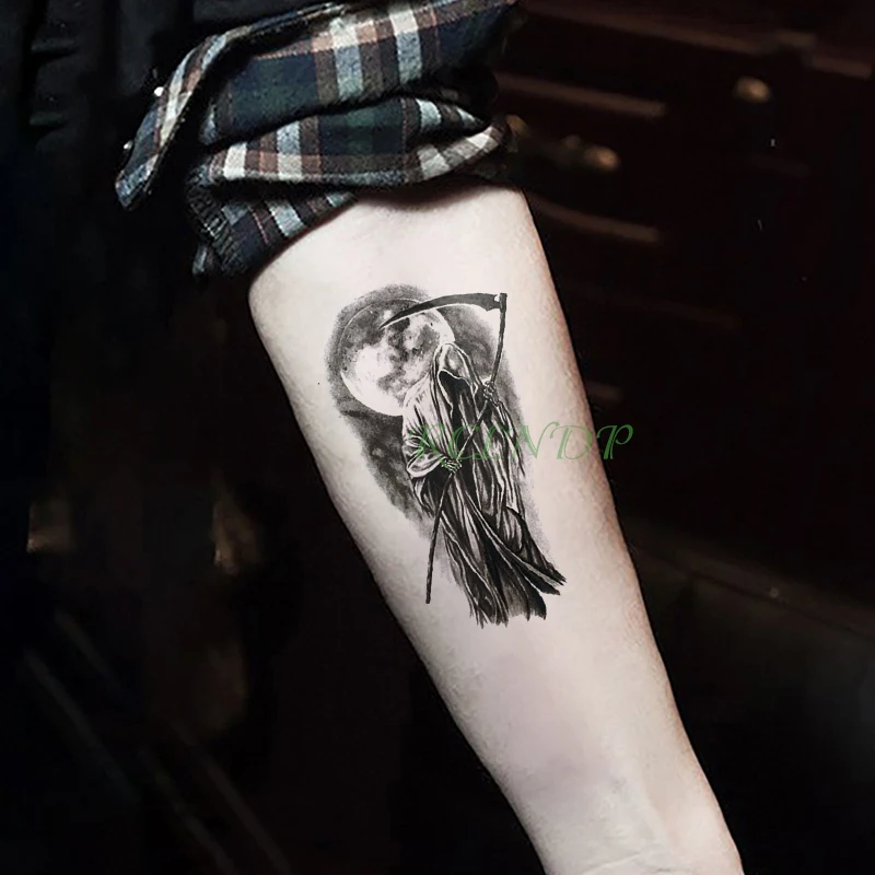 Waterproof Temporary Tattoo Sticker grim Reaper Flash Tatoo Fake Tatto arm Wrist Foot hand foot For Girl Men Women
Waterproof Temporary Tattoo Sticker grim Reaper Flash Tatoo Fake Tatto arm Wrist Foot hand foot For Girl Men Women