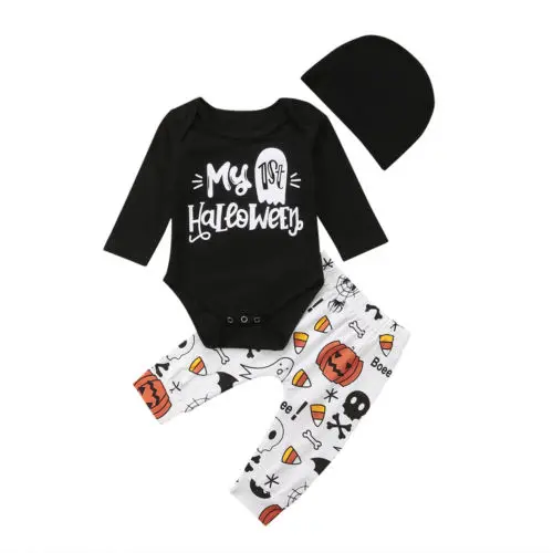 Emmababy Halloween Newborn Infant Baby Girl BoyLetter Print Long Sleeve Romper Jumpsuit+Pants 2Pcs Suit Baby Clothes
Emmababy Halloween Newborn Infant Baby Girl BoyLetter Print Long Sleeve Romper Jumpsuit+Pants 2Pcs Suit Baby Clothes